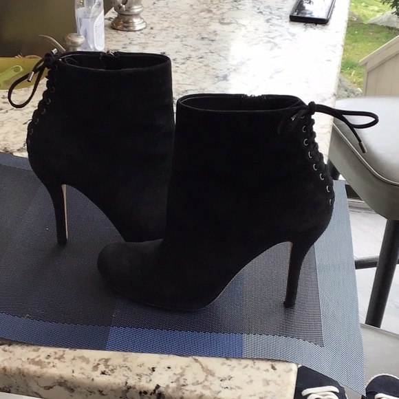 Sexy black high heeled boots - Picture 4 of 5